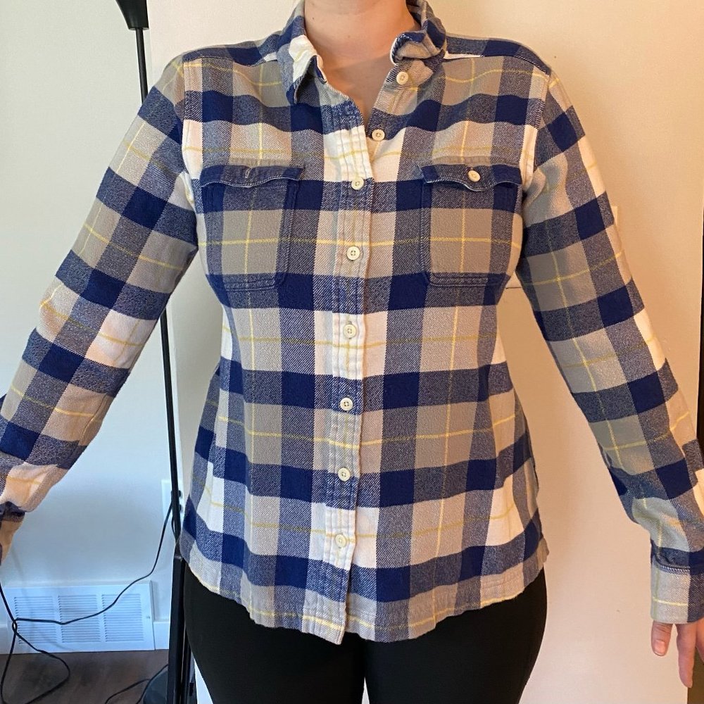 Patigonia Cotton Blue Flannel Size Womens 12